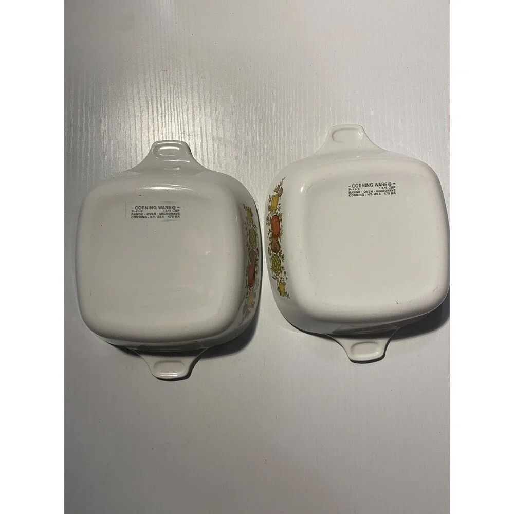 Vintage Corning Ware Spice O' Life P-41-B Petite Pan (Set of 2)